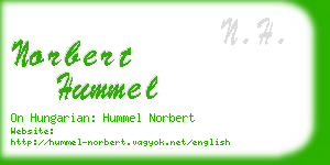 norbert hummel business card